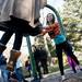 Audrey Zahn, ten, pushes her friends Sophie Lete-Straka and Emma Zielinski on a tire swing during a neighborhood gathering on Sunday. Daniel Brenner I AnnArbor.com
